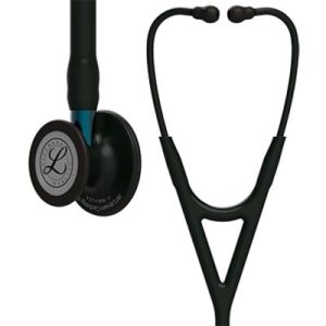 Ống Nghe 3M™ Littmann® Cardiology IV™, 6201, Mặt Nghe Phủ Màu Đen, Dây Nghe Đen, Quai Nghe Lam Và Bộ Tai Nghe Đen, 27 in