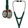 Ống Nghe 3M™ Littmann® Cardiology IV™, 6206, Mặt Nghe Sâm Banh, Dây Lục Đậm, Quai Cam Và Bộ Tai Nghe Sâm Banh, 27 in