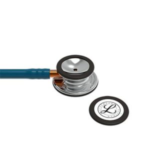Ống nghe 3M™ Littmann® Classic III™ Theo dõi, Mặt nghe phủ gương, Dây nghe màu lam Ca-ri-bê, Quai nghe màu cam và Bộ tai nghe không gỉ, 27 inch, 5874
