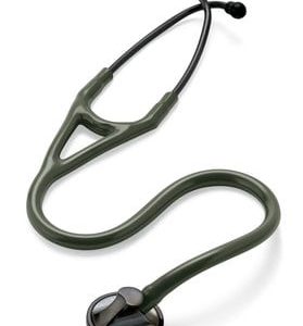 Ống nghe 3M™ Littmann® Master Cardiology™, Mặt nghe và quai nghe phủ màu khói, Dây nghe màu xanh ô liu đậm, 27 inch, 2182