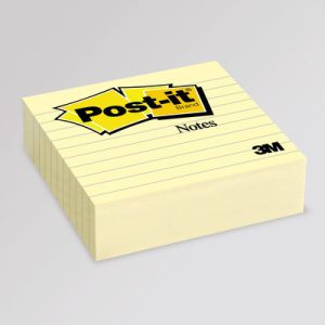 Giấy ghi chú Post-it® 675-yl 4%22x4%22lined yel 300shts/pd 12pd/ctn
