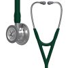 Ống Nghe 3M™ Littmann® Cardiology IV™, 6155, Mặt Nghe Có Lớp Phủ, Dây Nghe Lục Đậm, Quai Và Bộ Tai Nghe Không Gỉ, 27 in