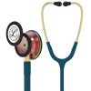 Ống Nghe 3M™ Littmann® Classic III™, 5807, Lớp Phủ Màu Cầu Vồng, Dây Nghe Màu Lam Ca-ri-bê, 27 in, 3 Cái/Thùng