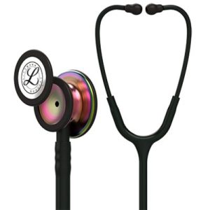 Ống Nghe 3M™ Littmann® Classic III™, 5870, Mặt Nghe Phủ Màu Cầu Vồng, Quai Và Bộ Tai Nghe Đen, Dây Nghe Đen, 27 in